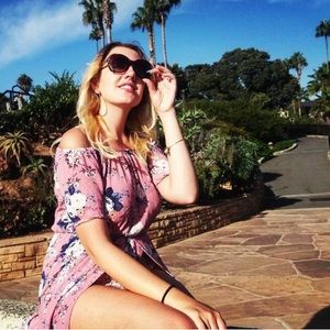 Summer floral romper dress